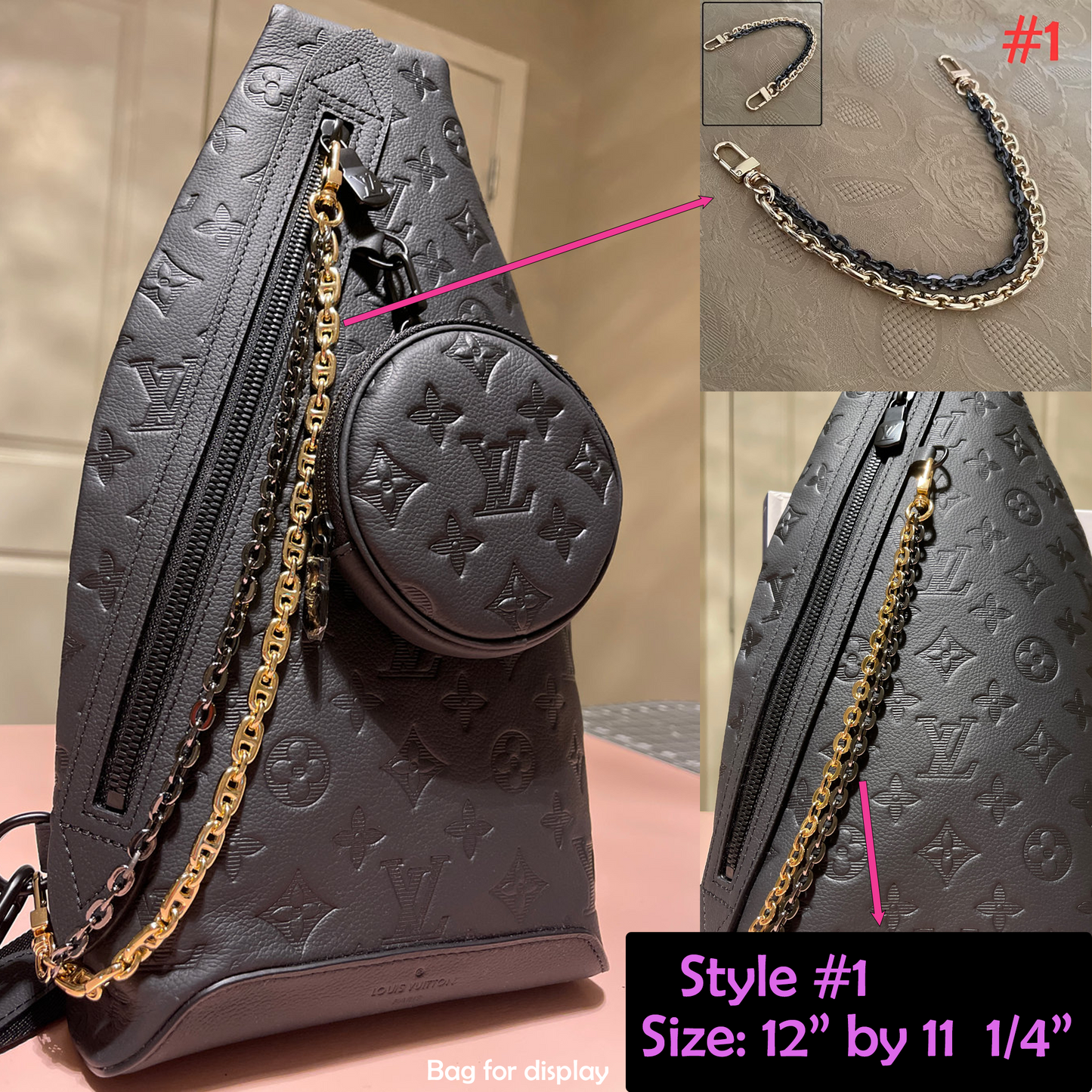 Double Bag Charm Chain 7mm - 12mm