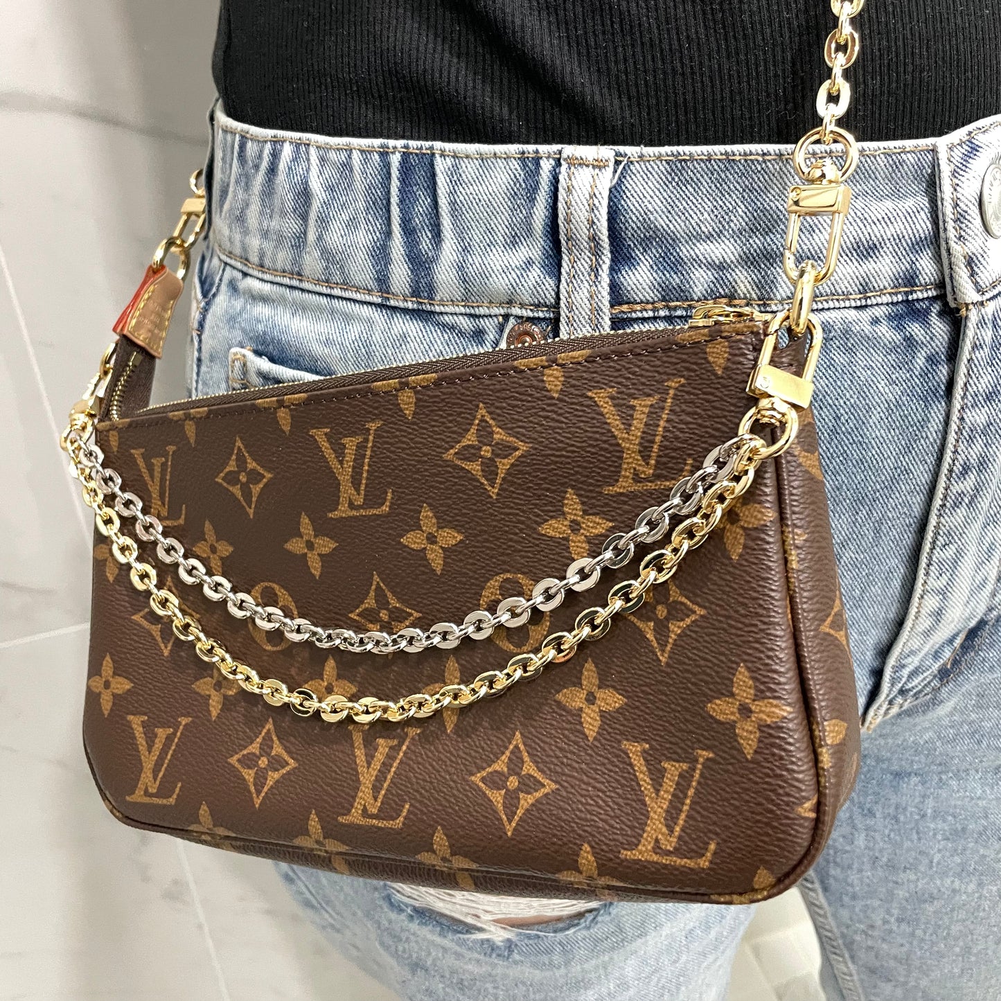 Double Bag Charm Chain 7mm - 12mm