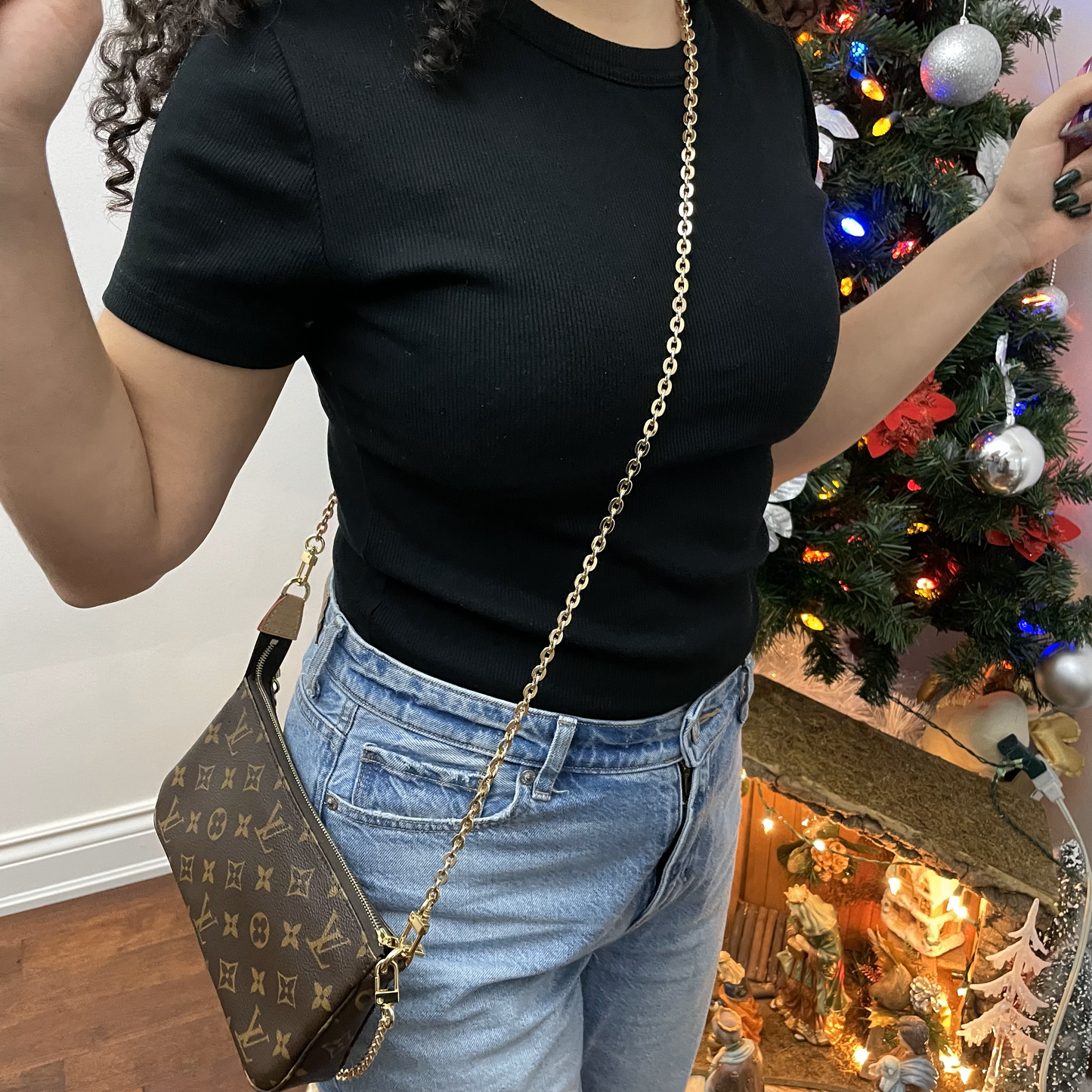 Oval Gold Luxury Purse Chain - 7mm