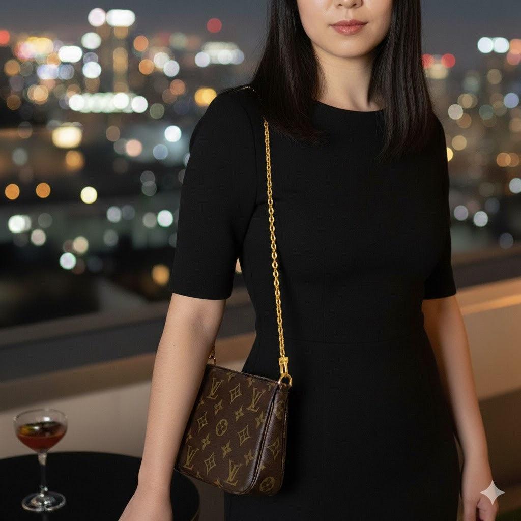 Oval Gold Luxury Purse Chain - 7mm