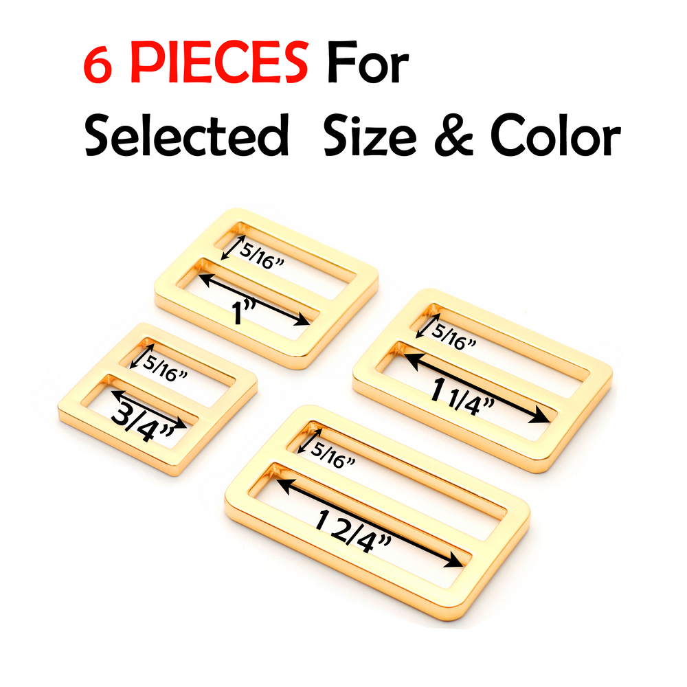 
                  
                    Slide Buckle Tri glide Strap Keeper Bag Belt Metal Adjuster - 6 Pieces
                  
                